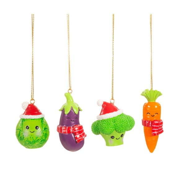 Ornamente de Crăciun 4 buc. din sticlă Vegetable Mini – Sass & Belle