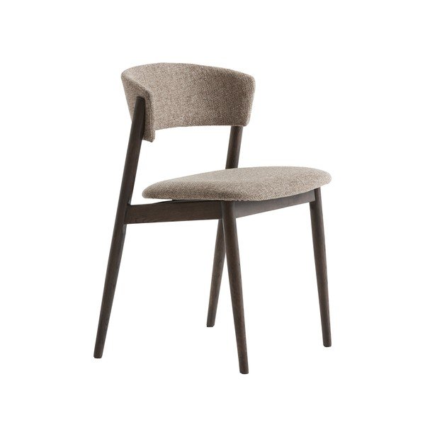 Scaune de dining bej-maro închis 2 buc. din metal Revere – Unique Furniture