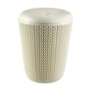 Coș de gunoi alb pentru baie Curver Knit, 7 l