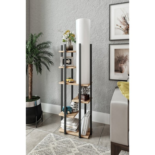 Lampadar negru-alb/în culoare naturală (înălțime 84 cm) Vogue – Opviq lights-image-3