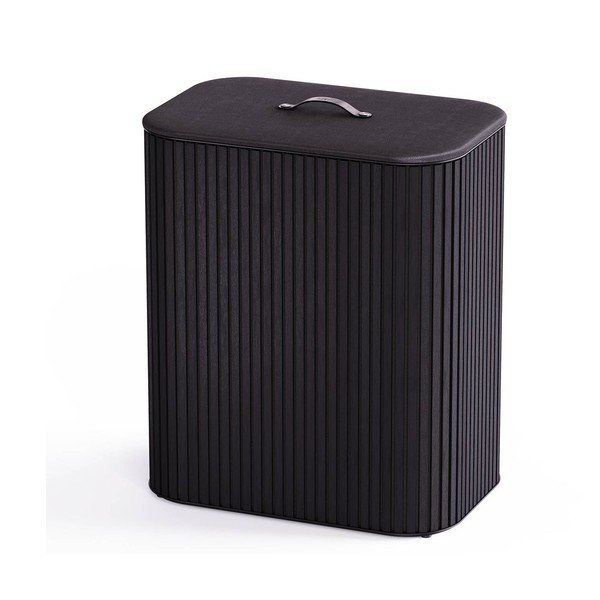 Coș de rufe negru 2x45 l din bambus Tota Luxe – Joseph Joseph-image-3