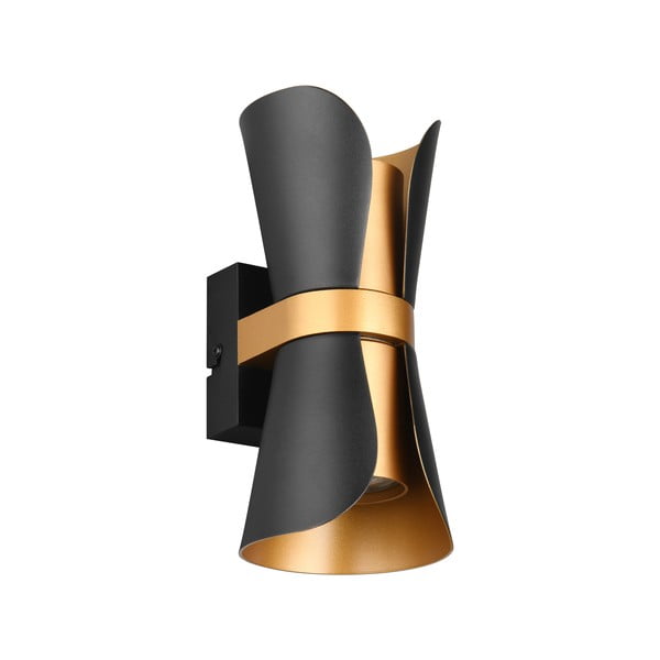 Aplică de perete neagră/în culoarea bronz Coat – Trio-image-2