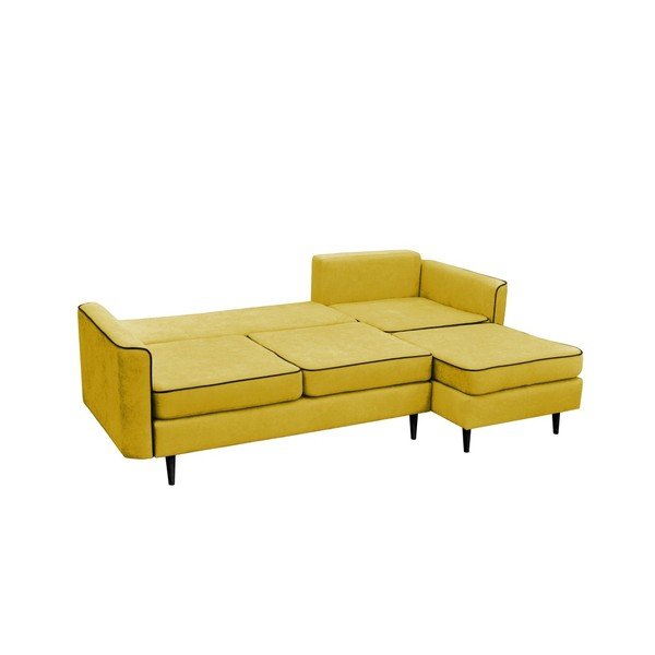 Colțar extensibil Mazzini Sofas Dragonfly, extensie partea dreaptă, galben-image-2