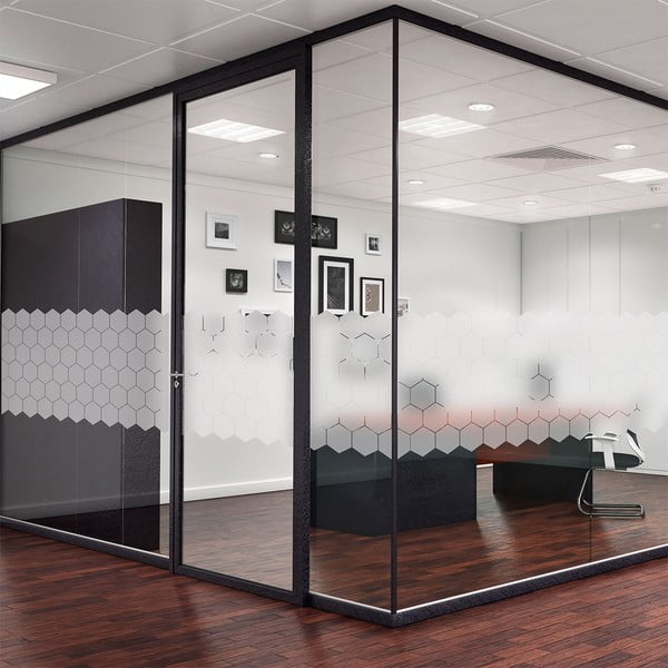 Set 50 de autocolante mate pentru sticlă Ambiance Hexagon-image-4