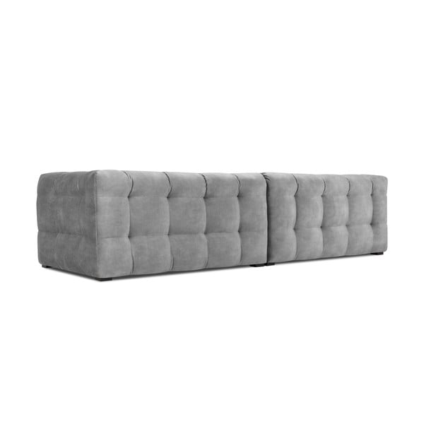 Canapea cu tapițerie din catifea Windsor & Co Sofas Vesta, 280 cm, gri-image-4