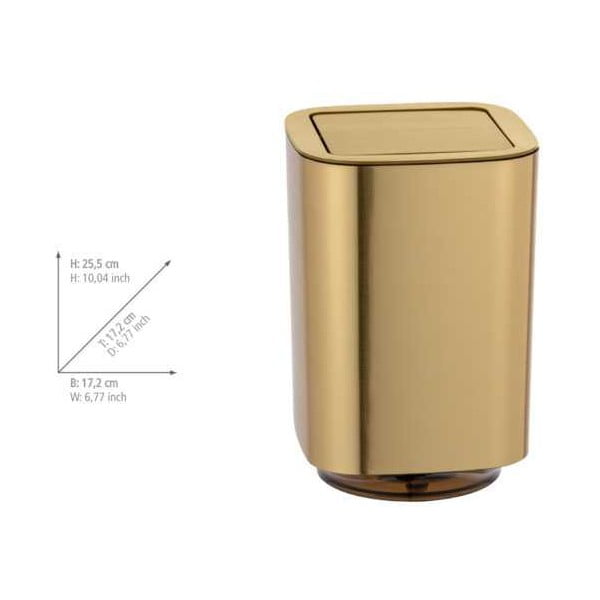 Coș de gunoi pentru baie Wenko Auron, auriu-image-2