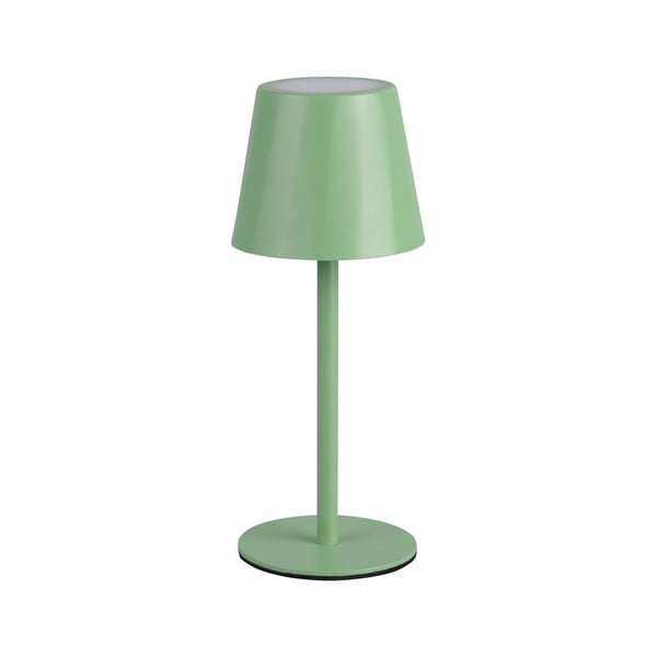 Veioză verde-deschis LED cu abajur din metal (înălțime 21 cm) Diaz – Trio