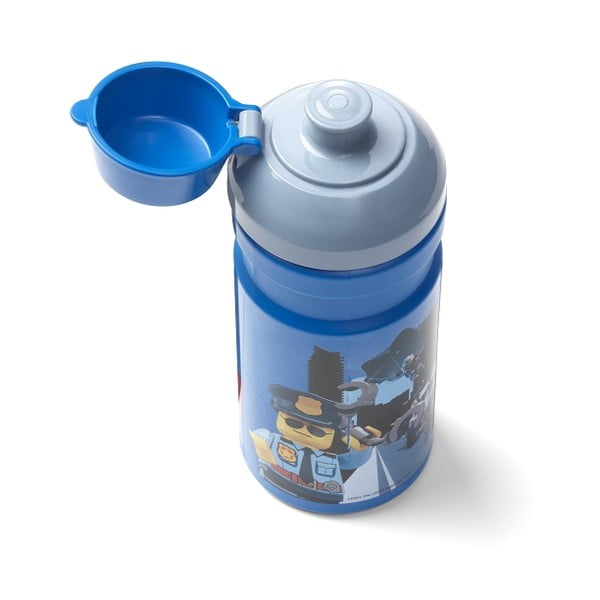 Sticlă de apă pentru copii LEGO® City, 390 ml, albastru-image-2