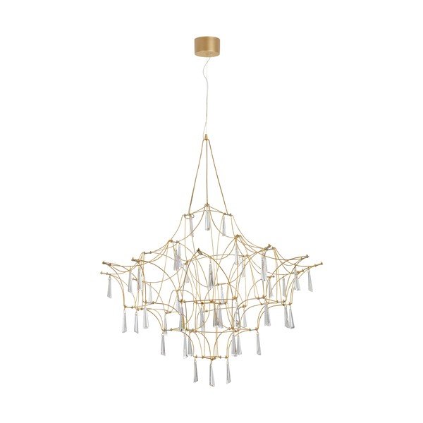 Lustră aurie LED din metal ø 80 cm Goro – Nova Luce