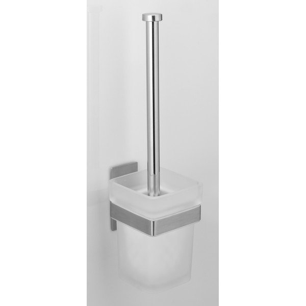 Perie de WC argintiu-mat autoadezivă din sticlă Genova – Wenko-image-3