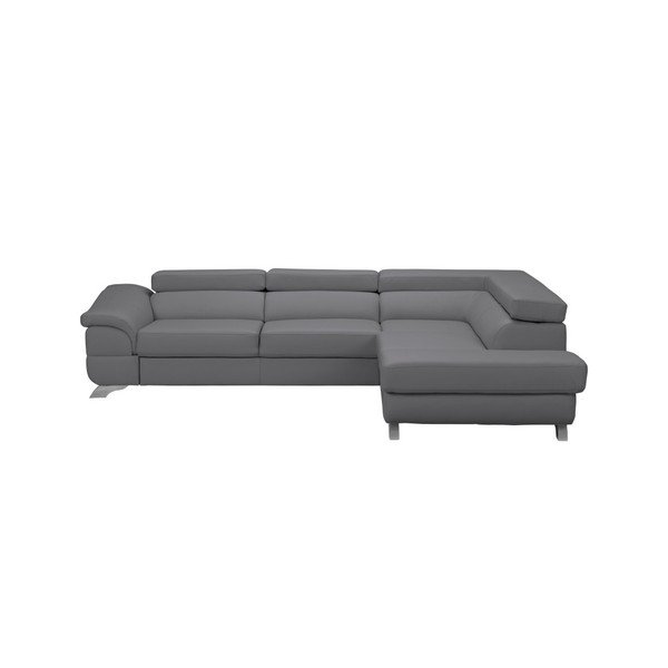 Canapea extensibilă cu spațiu pentru depozitare Windsor & Co Sofas Gamma, pe partea dreaptă, gri-image-1