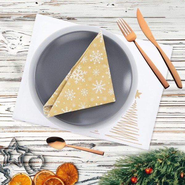 Suport pentru farfurii din bumbac 25x35 cm  cu model de Crăciun Stromek – Orion-image-2