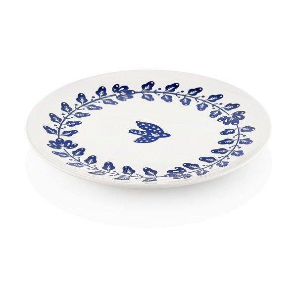 Set 6 farfurii din porțelan Mia Bloom, ⌀ 26 cm, alb -albastru-image-1