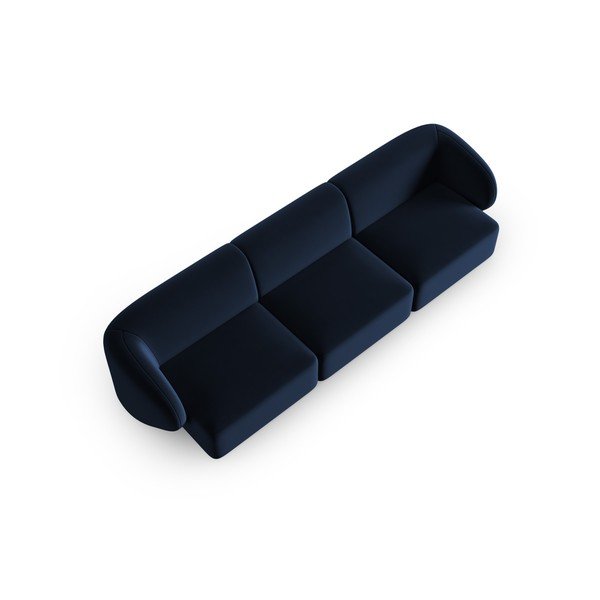 Canapea albastră cu tapițerie din catifea 266 cm Paolo – Milo Casa-image-1