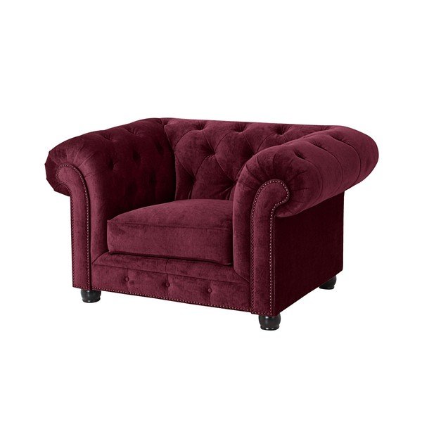 Fotoliu Max Winzer Orleans Velvet, bordo-image-1