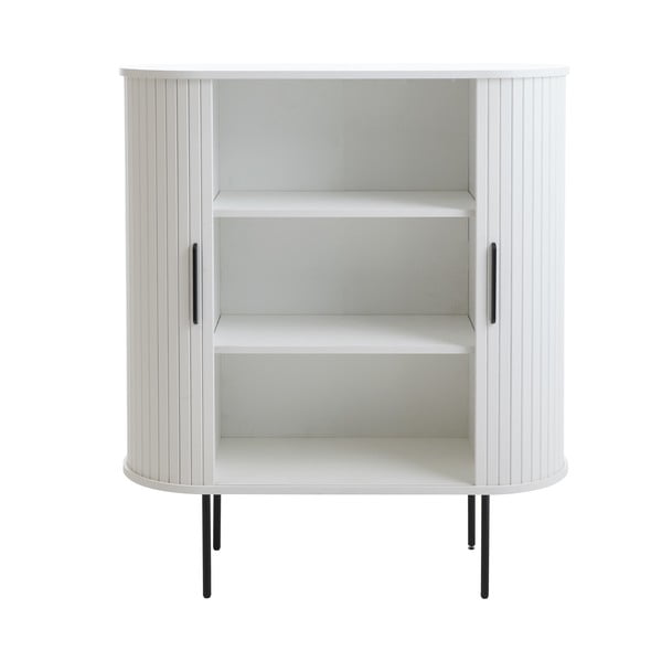 Dulap alb cu ușă glisantă 100x118x40 cm Nola – Unique Furniture-image-2