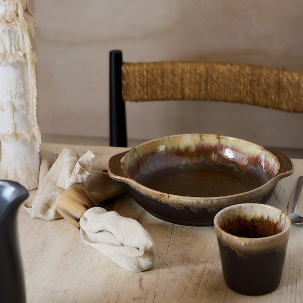 Farfurie maro adâncă din gresie Poterie – Casafina-image-1