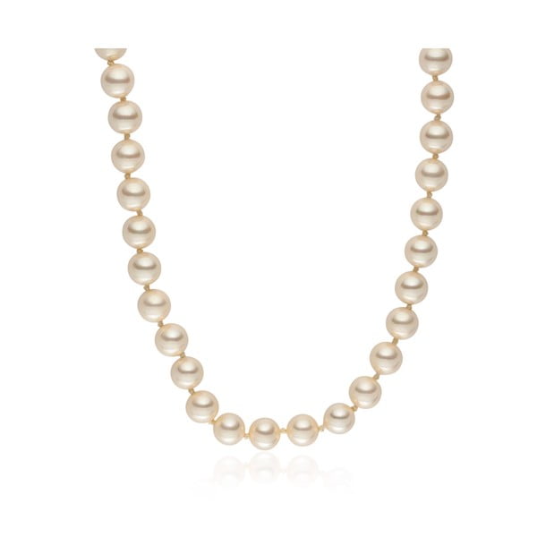 Colier cu perle galben deschis Pearls Of London Mystic, lungime 50 cm