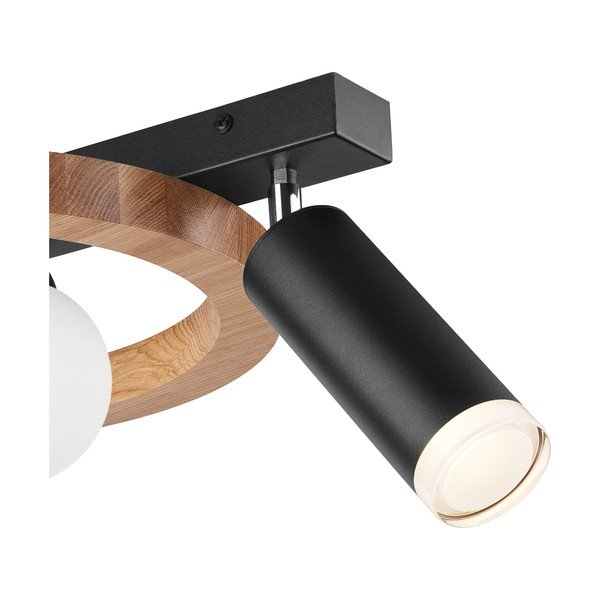 Plafonieră neagră/în culoare naturală 40x50 cm Otis – LAMKUR-image-3