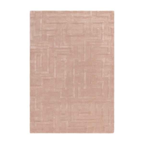 Covor roz deschis din lână 200x290 cm Maze – Asiatic Carpets