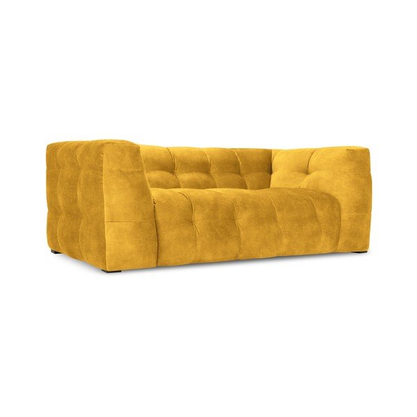 Canapea cu tapițerie din catifea Windsor & Co Sofas Vesta, 208 cm, galben-image-3