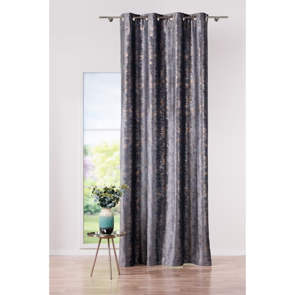 Draperie gri antracit 140x260 cm Lhasa – Mendola Fabrics-image-1