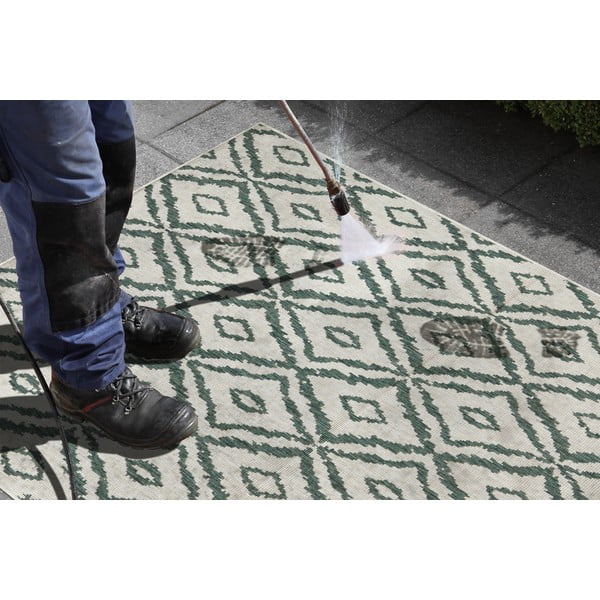 Covor adecvat pentru exterior NORTHRUGS Rio, 200 x 290 cm, verde - alb-image-1