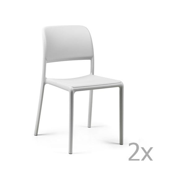 Set 2 scaune de grădină Nardi Riva Bistrot, alb