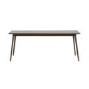 Masă de dining maro extensibilă cu blat cu aspect de lemn de stejar 190x90 cm Barrali – Unique Furniture