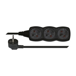 Prelungitor cu 3 prize EMOS, 3 m, negru