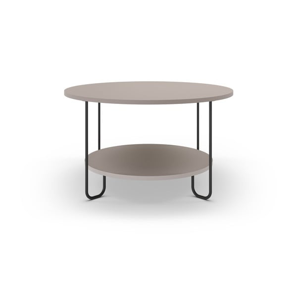 Măsuță de cafea gri rotundă ø 80 cm Tonka – Marckeric-image-3