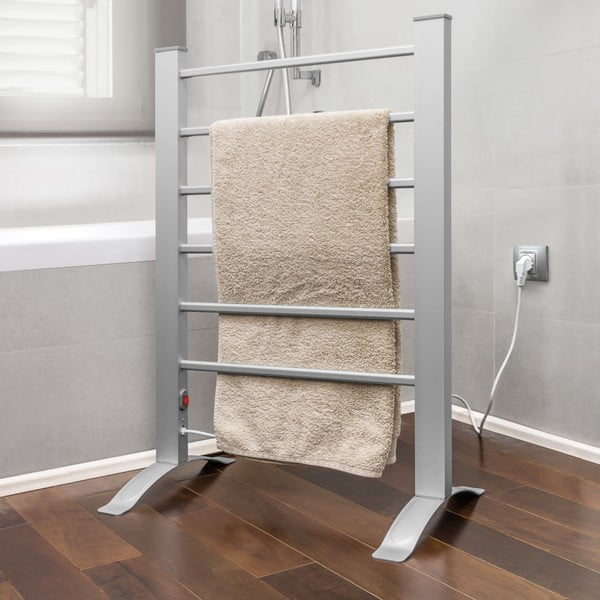 Suport electric pentru prosoape InnovaGoods Towel Rail, gri-image-1