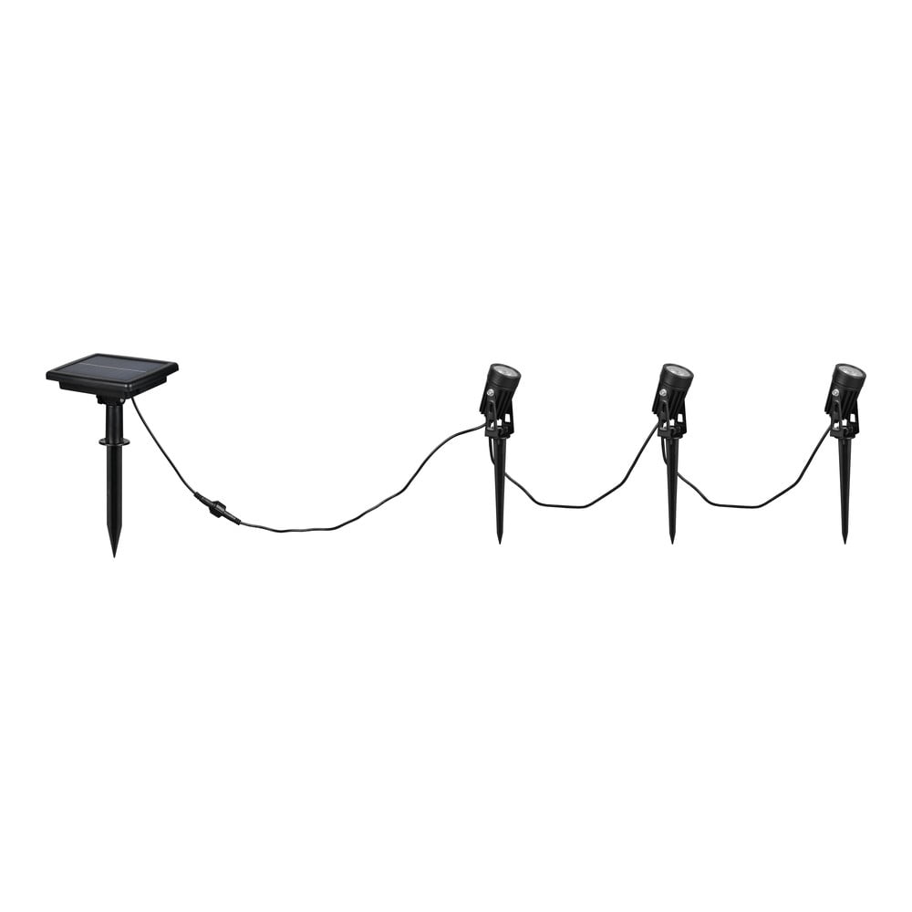 Corp de iluminat pentru exterior LED tip țepușă, de sol solar Obidos – Trio