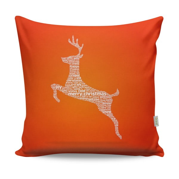 Pernă Christmas Deer, portocalie