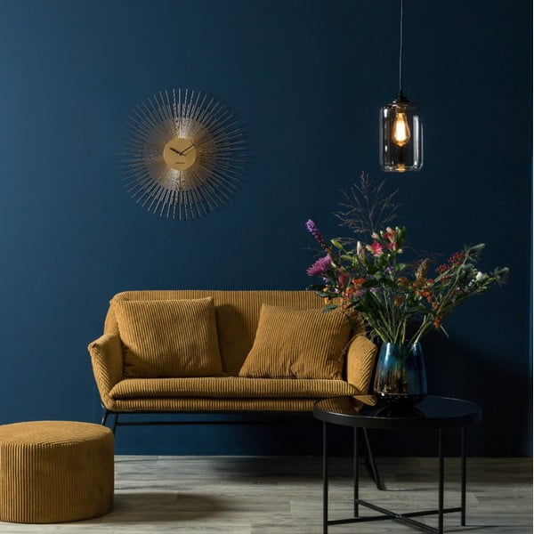 Ceas de perete Karlsson Peony Large, auriu, ø 60 cm-image-2