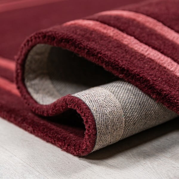 Covor burgundy țesut manual din lână 160x230 cm Gatsby – Flair Rugs-image-3