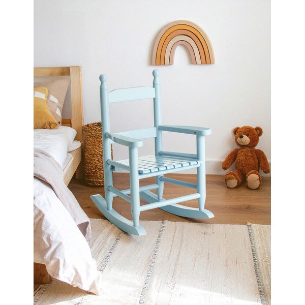 Scaun de copii albastru din lemn de plop – Premier Housewares-image-1