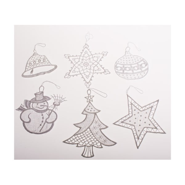 Ornamente de Crăciun 6 buc. din material textil 11 cm Knit – Dakls-image-1