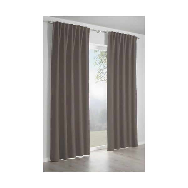 Draperie maro-gri 245x140 cm Dimout - Gardinia-image-1