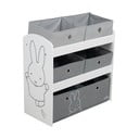 Organizator de jucării pentru copii alb/gri 63,5x29,5x60 cm Miffy – Roba