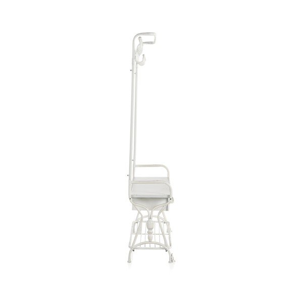 Cuier din metal cu două sertare Geese Industrial Style, alb-image-2
