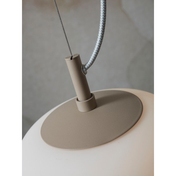 Lustră crem cu abajur din sticlă ø 25 cm Sapporo – it's about RoMi-image-3