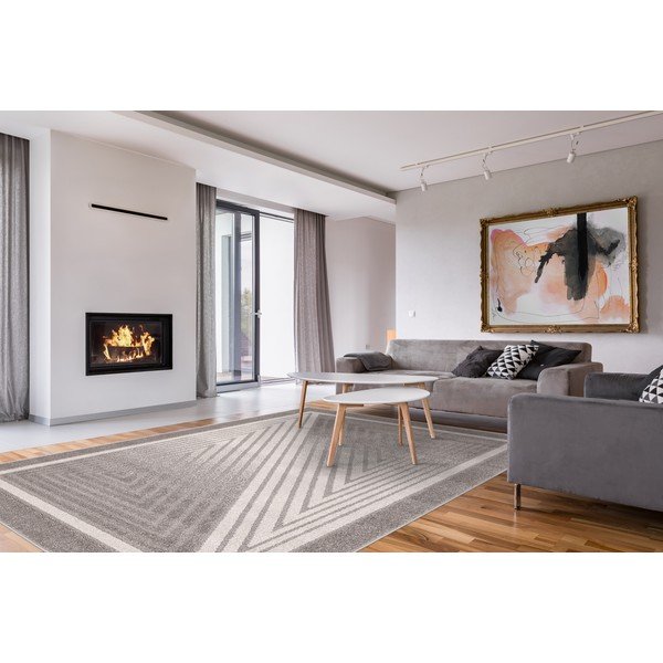 Covor gri-crem 200x280 cm Lori – FD-image-1