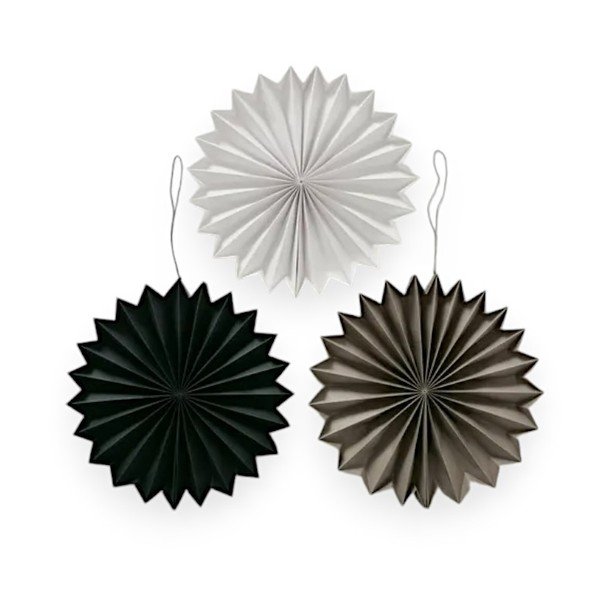 Set 3 decorațiuni din hârtie reciclată Boltze Dilia