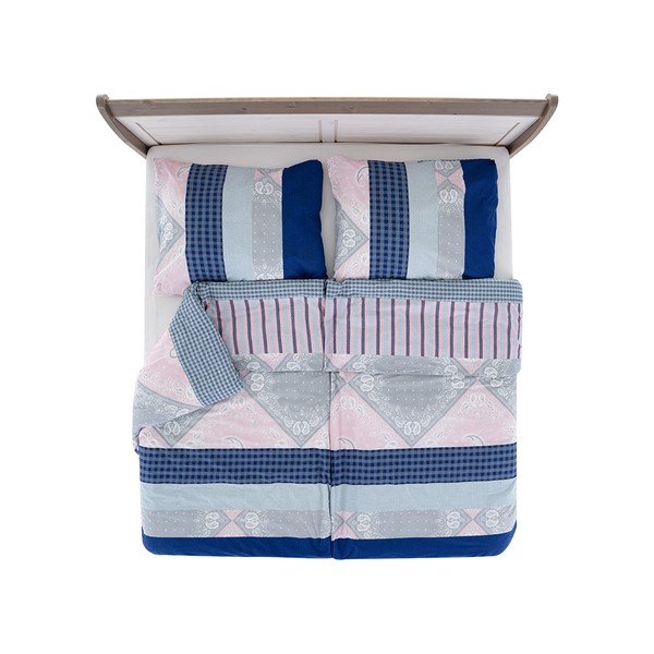 Lenjerie de pat albastră din țesătură crep pentru pat de o persoană 140x200 cm Top Class – B.E.S.-image-2