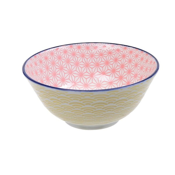 Bol din porțelan Tokyo Design Studio Star, ⌀ 15,2 cm, galben - roz