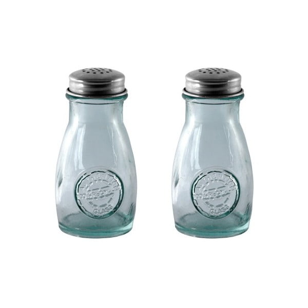 Set recipiente pentru sare și piper din sticlă reciclată Ego Dekor Authentic