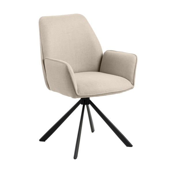 Set de scaune de sufragerie bej cu cotiere 2 buc. tapițat Glenda – Actona