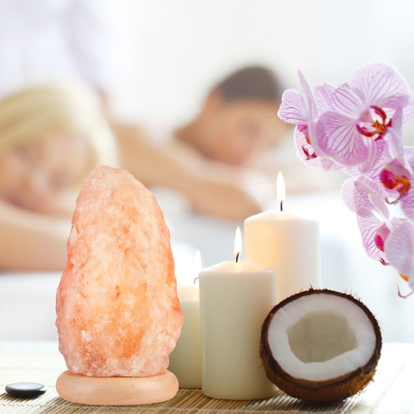 Lampă de sare portocalie, înălțime 26 cm Sally - LAMKUR-image-2