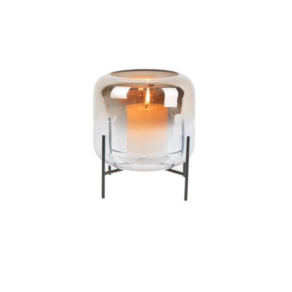 Vază din sticlă PT LIVING Silver Fade, înălțime 19 cm-image-1